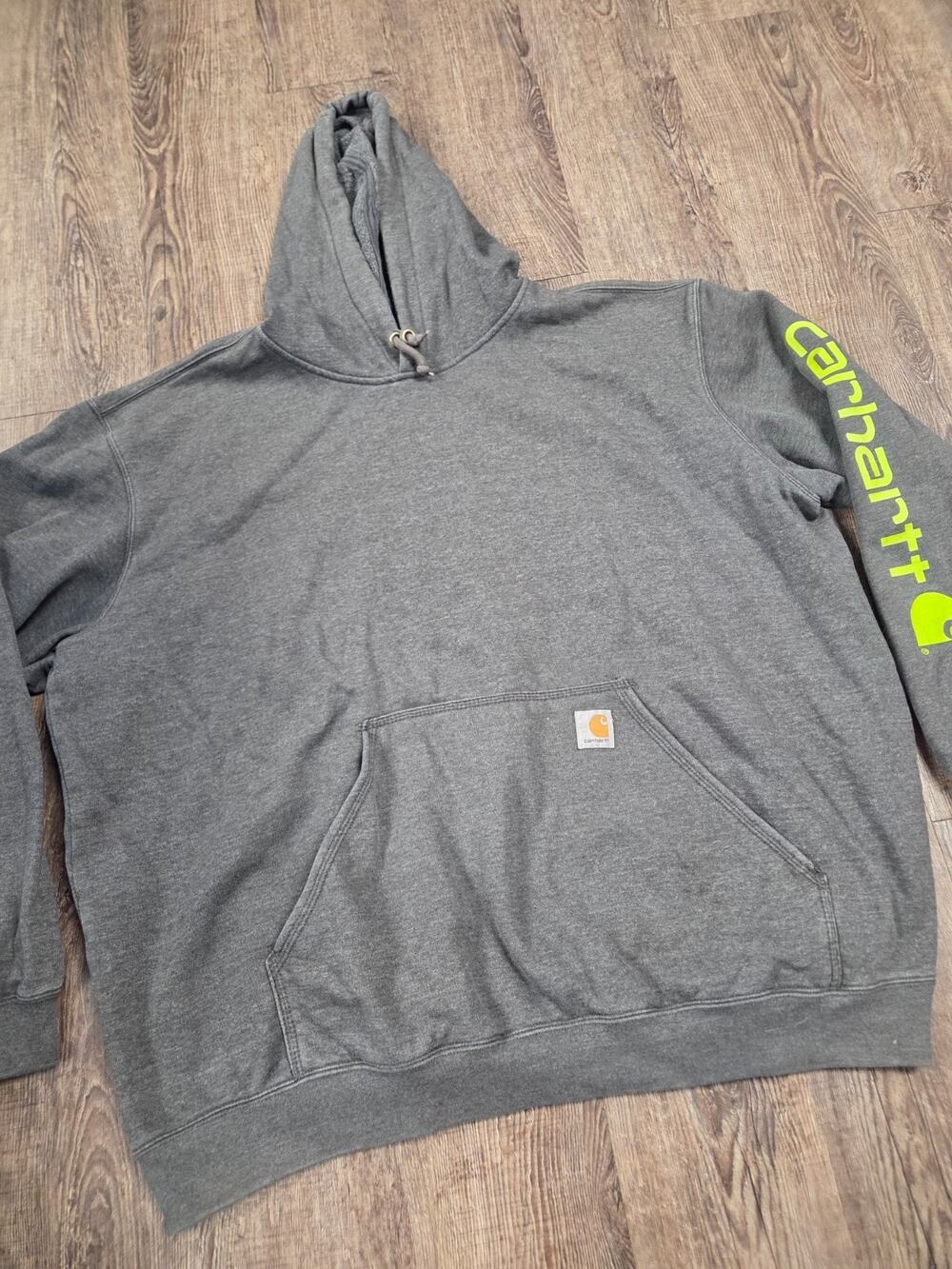 Carhartt Men's Iconic K288 Logo Sweatshirt Original Fit 2XL Hoodie Gray